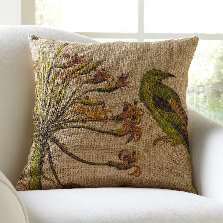 Floral embroidered throw online pillows